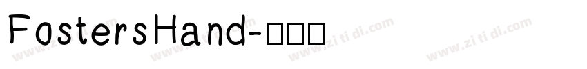 FostersHand字体转换