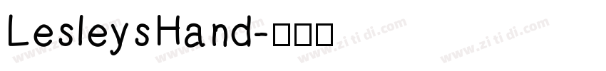 LesleysHand字体转换