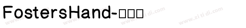 FostersHand字体转换