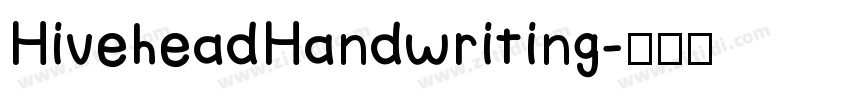 HiveheadHandwriting字体转换