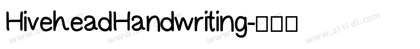 HiveheadHandwriting字体转换