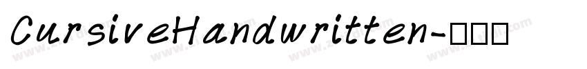 CursiveHandwritten字体转换