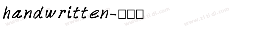 handwritten字体转换