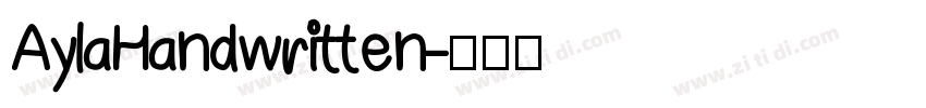 AylaHandwritten字体转换