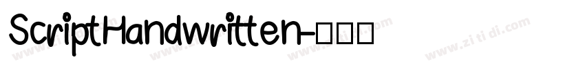 ScriptHandwritten字体转换