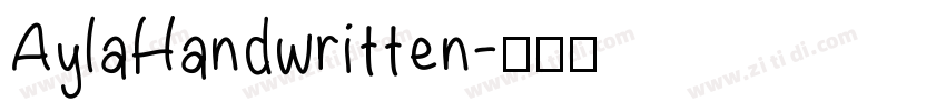 AylaHandwritten字体转换