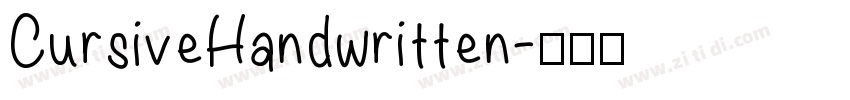 CursiveHandwritten字体转换