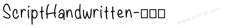 ScriptHandwritten字体转换