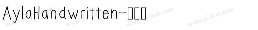 AylaHandwritten字体转换