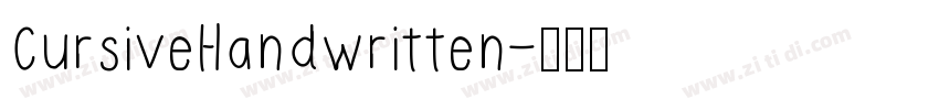 CursiveHandwritten字体转换