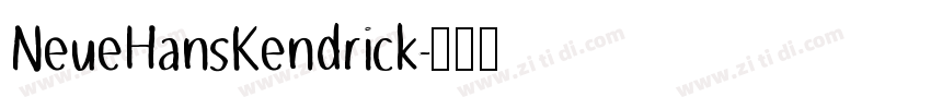 NeueHansKendrick字体转换