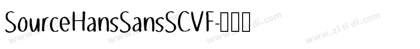 SourceHansSansSCVF字体转换