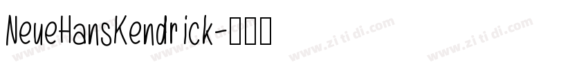 NeueHansKendrick字体转换
