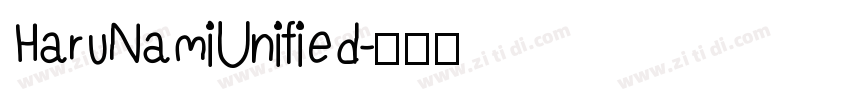 HaruNamiUnified字体转换