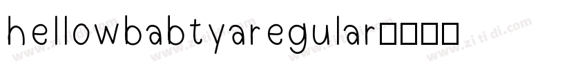 hellowbabtyaregular字体转换