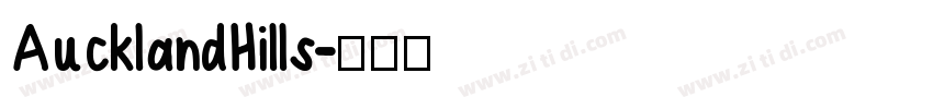 AucklandHills字体转换