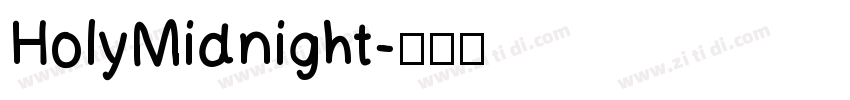 HolyMidnight字体转换