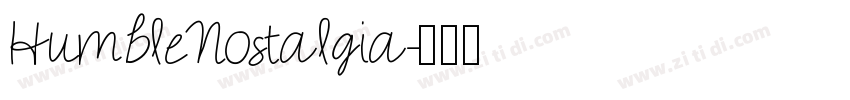 HumbleNostalgia字体转换