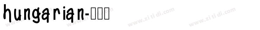 hungarian字体转换