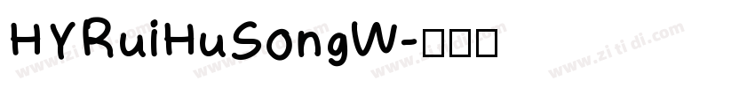 HYRuiHuSongW字体转换