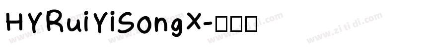 HYRuiYiSongX字体转换