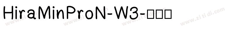 HiraMinProN-W3字体转换