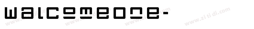 WalcomeOne字体转换