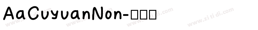 AaCuyuanNon字体转换