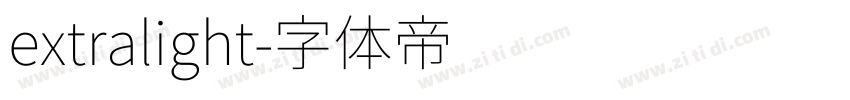 extralight字体转换