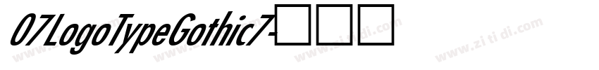 07LogoTypeGothic7字体转换
