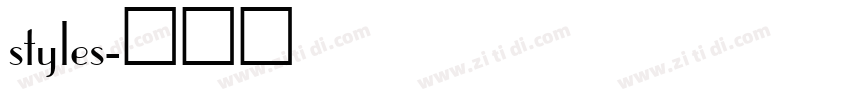 styles字体转换