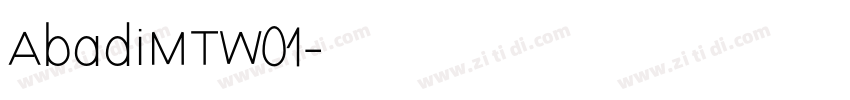 AbadiMTW01字体转换