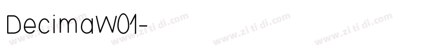 DecimaW01字体转换