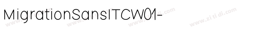 MigrationSansITCW01字体转换