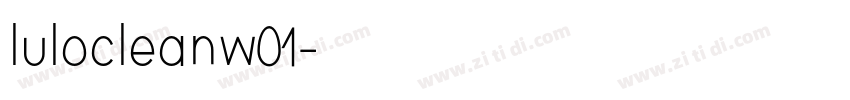 lulocleanw01字体转换