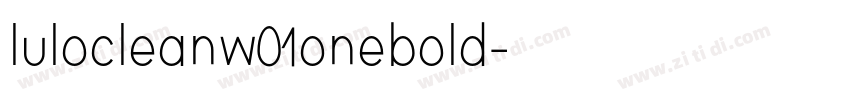 lulocleanw01onebold字体转换