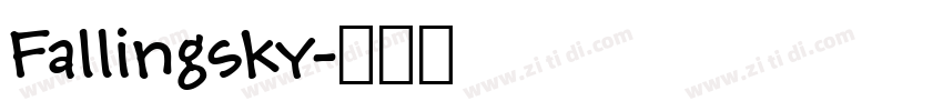 Fallingsky字体转换