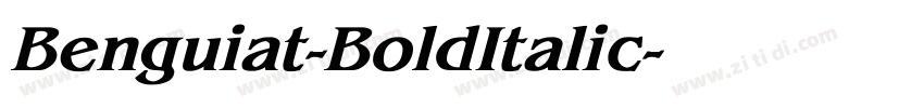 Benguiat-BoldItalic字体转换