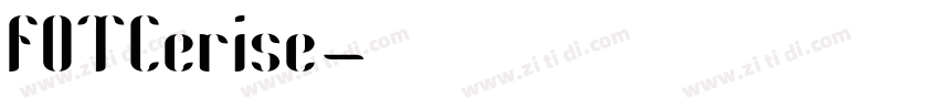 FOTCerise字体转换