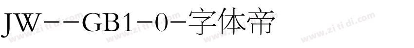 JW--GB1-0字体转换