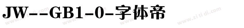 JW--GB1-0字体转换