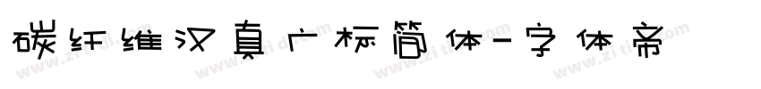 碳纤维汉真广标简体字体转换