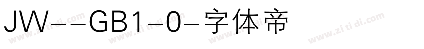 JW--GB1-0字体转换