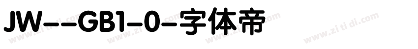 JW--GB1-0字体转换