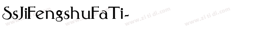 SsJiFengshuFaTi字体转换