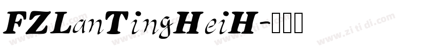 FZLanTingHeiH字体转换
