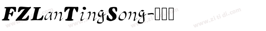FZLanTingSong字体转换