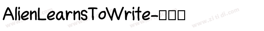 AlienLearnsToWrite字体转换