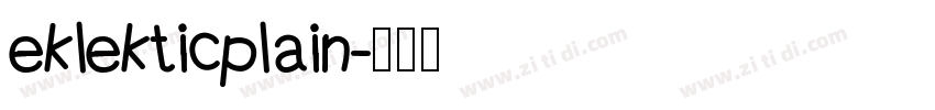 eklekticplain字体转换