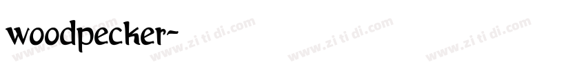 woodpecker字体转换